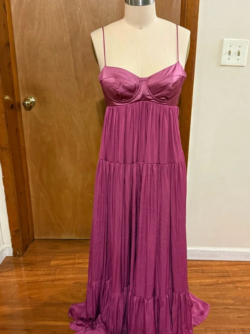 NWT Free People Magenta Spaghetti Strap Maxi Dress